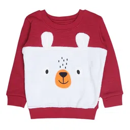 Bodycare Kids Boys Maroon Colourblocked Cotton Round Neck Sweatshirt-image-32