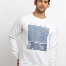 Status Quo Men White Printed Cotton Sweatshirt-image-87