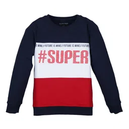 PLUM TREE Boys Navy Blue Colourblocked Sweatshirt-image-74