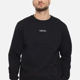 GRIFFEL Men Brand Logo Embroidered Fleece Sweatshirt-picture-15