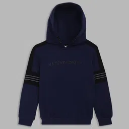 Antony Morato Boys Blue Hooded Sweatshirt-image-63