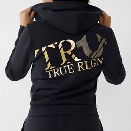 True Religion Women Black Cotton Sweatshirt-image-62