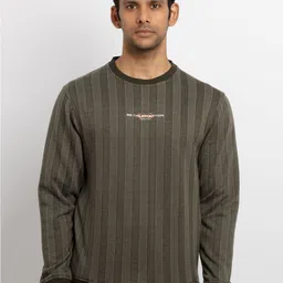 Status Quo Men Regular Fit Striped Cotton Sweatshirt-image-58