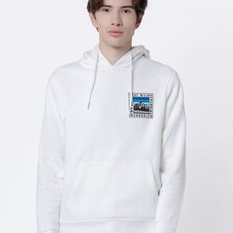 Red Tape Men White Printed Hooded Sweatshirt-image-50