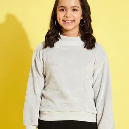 Noh Voh - SASSAFRAS Kids Girls Grey Sweatshirt-image-80