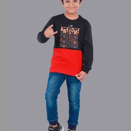 3PIN Boys Navy Blue & Red Printed Cotton Sweatshirt-picture-16
