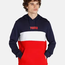 Puma Men Red Printed Hooded Cotton Sweatshirt-image-73