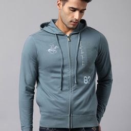 Beverly Hills Polo Club Typography Printed Hooded Pure Cotton Sweatshirt-image-5