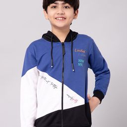 Alan Jones Boys Colourblocked Hooded Cotton Sweatshirt-image-32