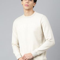 Woods Men Off White Solid Cotton Sweatshirt-image-32