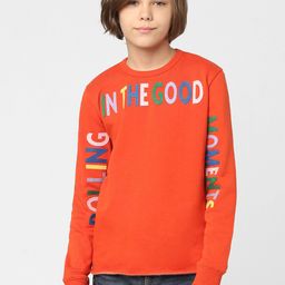 Jack & Jones Junior Boys Orange Applique Sweatshirt-picture-42