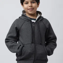 Rute Boys Grey Fleece Hooded Sweatshirt-image-32
