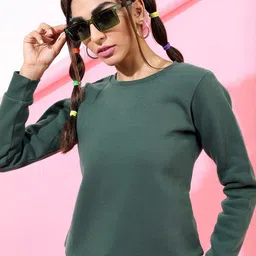 Tokyo Talkies Women Green Sweatshirt-image-74