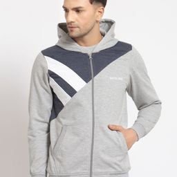 Kalt Men Grey Colourblocked Sweatshirt-image-89
