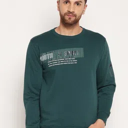 Duke Men Green Printed Sweatshirt-image-58