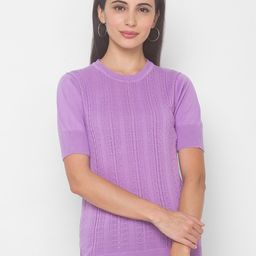 Globus Women Lavender Pullover Sweater-image-102