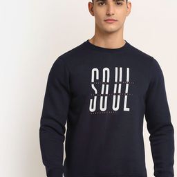 Rodamo Men Navy Blue Printed Sweatshirt-image-98