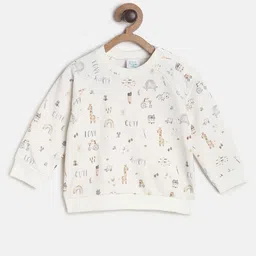 MINI KLUB Boys Beige Printed Pure Cotton Sweatshirt-image-68