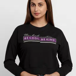 Status Quo Women Black Printed Sweatshirt-image-97
