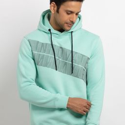Status Quo Men Green Cotton Printed Hooded Sweatshirt-image-46