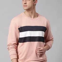 Dennis Lingo Men Printed Pull-Over Striped Sweatshirt-image-19
