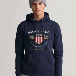 GANT Men Blue Printed Hooded Sweatshirt-image-22