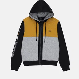 Status Quo Boys Mustard Colourblocked Sweatshirt-5