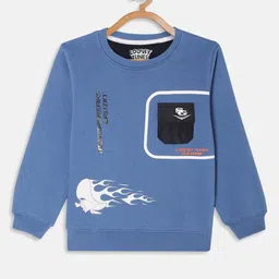 Octave Boys Blue Printed Sweatshirt-image-40