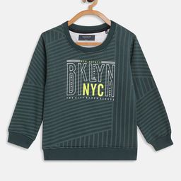 Octave Boys Green Printed Sweatshirt-image-22