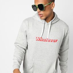 Campus Sutra Men Grey Printed Hooded Sweatshirt-image-72