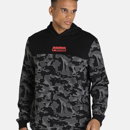 Puma Black Camouflage Printed Cotton Hooded Sweatshirt-picture-26