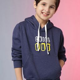 Instafab Boys Blue Printed Hooded Sweatshirt-image-58