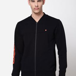 Lee Men Black Detachable Hood Cotton Sweatshirt-image-56
