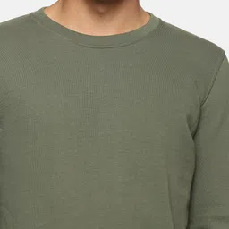 IMPACKT Men Olive Green Solid Sweatshirt image 2