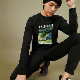 MASCLN SASSAFRAS Men Black Printed Sweatshirt-image-12