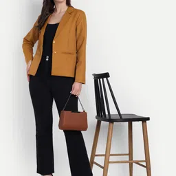 rocksy Women Solid Single Breasted Casual Blazer-picture-12