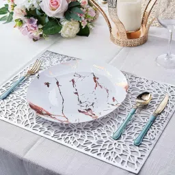 dakshya industries Rectangular Pack of 2 Table Placemat image 5