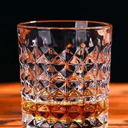 (Pack of 6) Glasses Crystal Designer Tumblers Set For Whiskey, Beer, Wine, Juice Glasses (Set Of 6) (300ML). Glass Set Whisky Glass-image-81