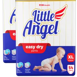 Easy Dry Diaper Pants with 12 hrs absorption 54 Count/Pack,Pack of 2,13-16 Kgs - XL-8