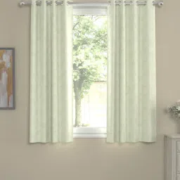 Lime Polyester Floral 5 Ft Semisheer Eyelet 2 Window Curtains By Rosarahome-picture-46