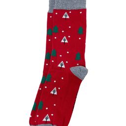 Mint & Oak Men Red & Grey Melange Patterned Above Ankle Length Socks image 3