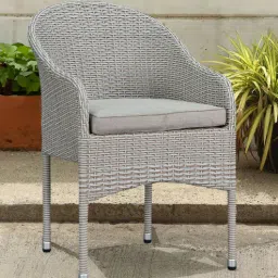 royaloak Vivid Wicker Patio Chair in Silver Colour-picture-41