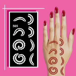 Easy Peel Floral Mehndi Stencil Sticker For Mehndi Parties And Elegant Looks-image-31