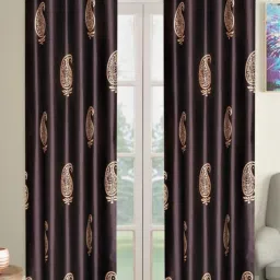 152.4 cm (5 ft) Polyester Semi Transparent Window Curtain (Pack Of 2)-image-76