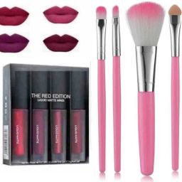 lately Best face makeup combo of eyeliner , lipstic 4 , 5 pec mini brush-image-29