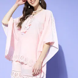 The Kaftan Company Tie Up Neck Night Suit-image-19