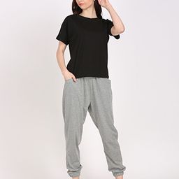 PRETTY LOVING THING Women Grey & Black Night suit-image-48