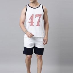 Joven Men White & Black Printed Night suit-image-21
