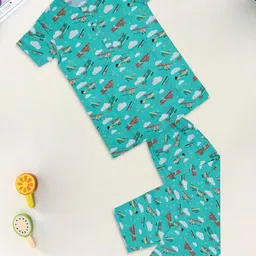 BAESD Kids Conversational Printed Pure Cotton Night Suit-24