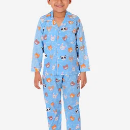 Superminis Boys Conversational Printed Shirt With Pyjamas-image-74
